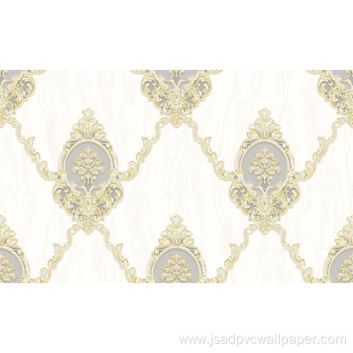 Damask Vinyl PVC Wallpaper For Interior Home Decor